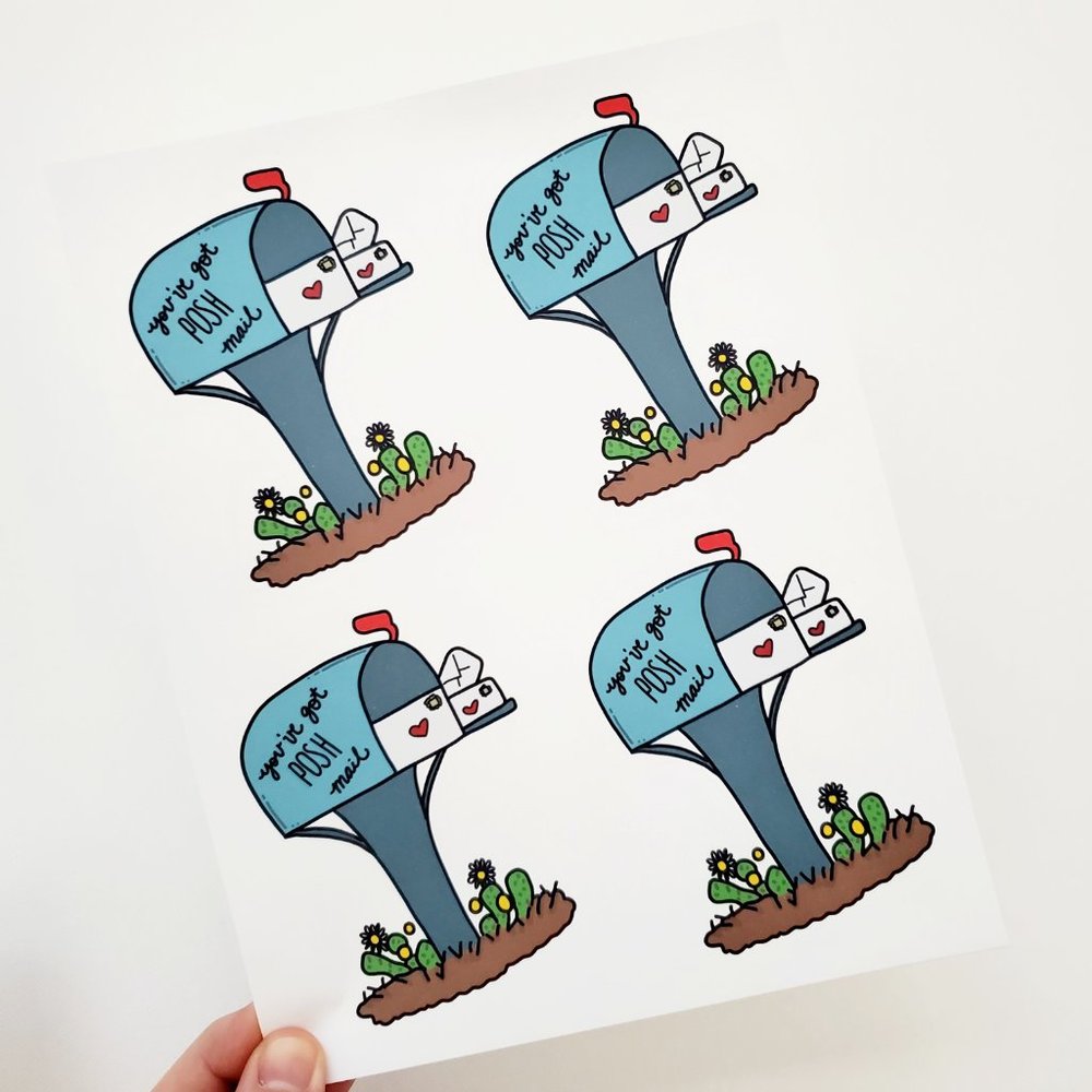 LB059 STICKERS Custom Poshmark Stickers Dr Suess Style Thank You Mail Supplies - Picture 4 of 7